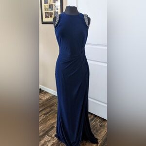 Ralph Lauren navy blue formal dress.